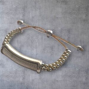 Vivo Elegant Silver and Gold Bangle Unisex Adjustable